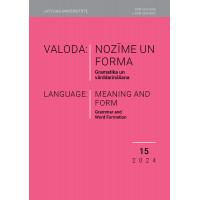 Valoda: nozīme un forma 15. Gramatika un vārddarināšana /