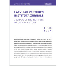 Latvijas Vēstures Institūta Žurnāls, 2025/2 (124) /
