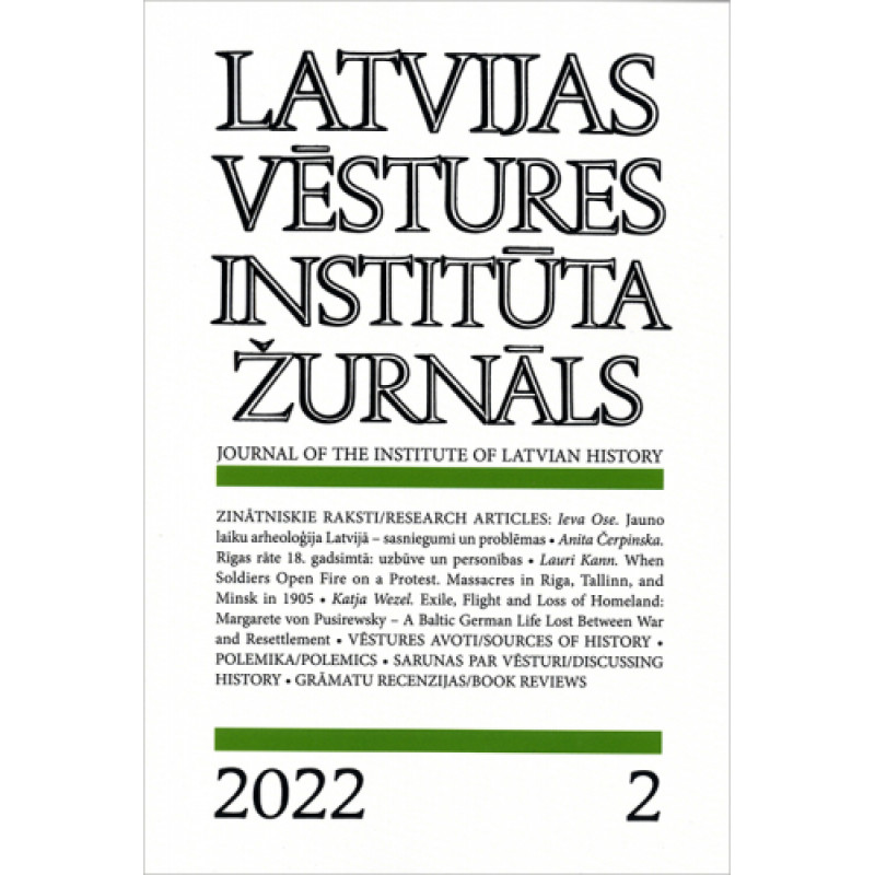 Latvijas Vēstures Institūta Žurnāls. 2022/2 (117) /