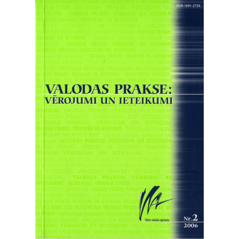 Valodas prakse: vērojumi un ieteikumi. Nr. 2 /